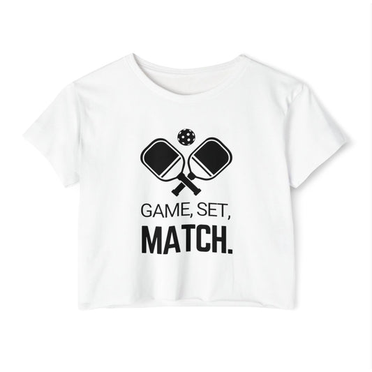 GAME SET MATCH - Pickleball (Crop Top)