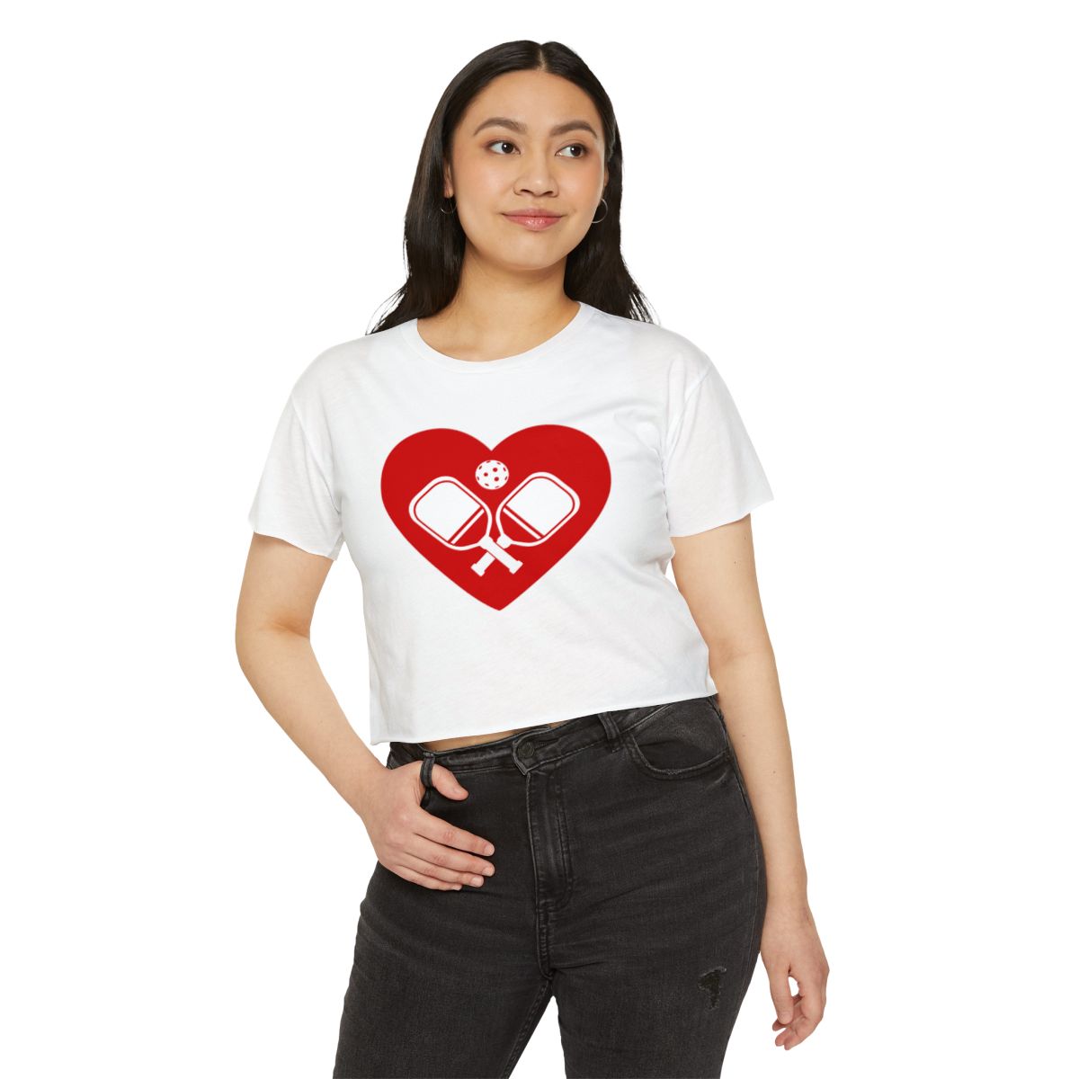 HEART PICKLEBALL 4 - Pickleball (Crop Top)