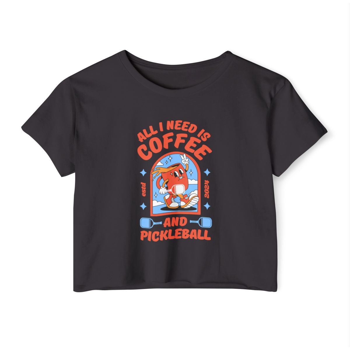 COFFEE & PICKLEBALL 2 - Pickleball (Crop Top)