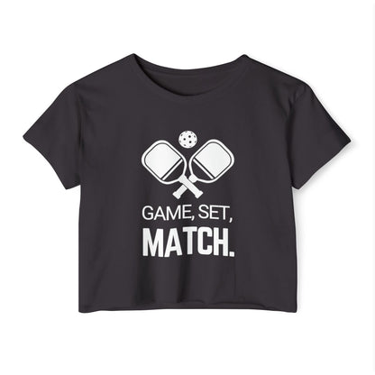 GAME SET MATCH - Pickleball (Crop Top)