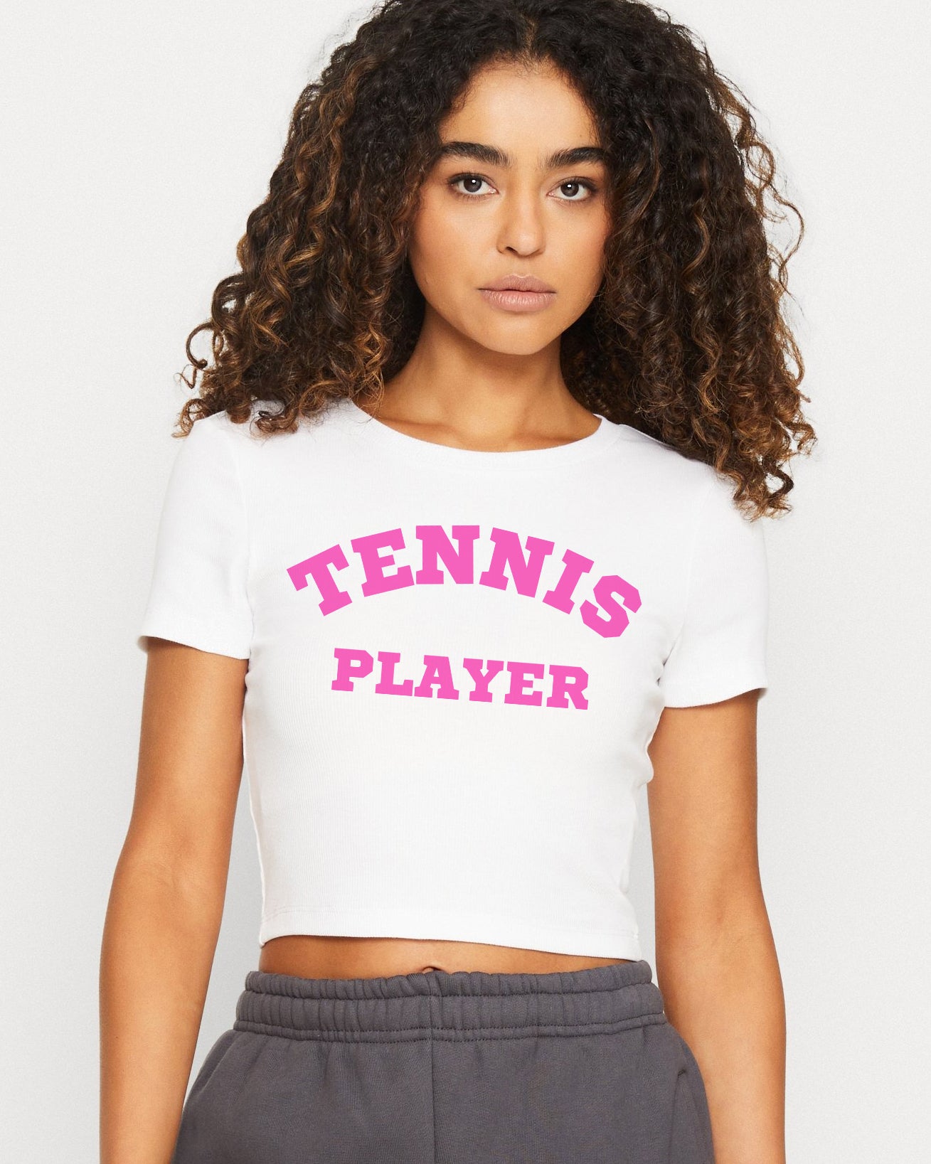 TENNIS PLAYER 3 (Pink) - Crop Top