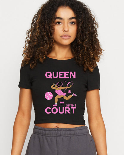 QUEEN OF THE COURT 1 - Tennis Crop Top