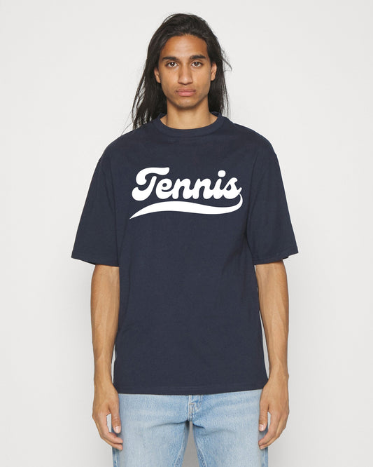 TENNIS 1 (Dark Blue) - Tennis Basic Tee