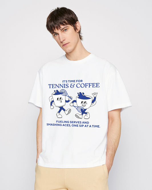 COFFEE & TENNIS 2 - Tennis Basic Tee