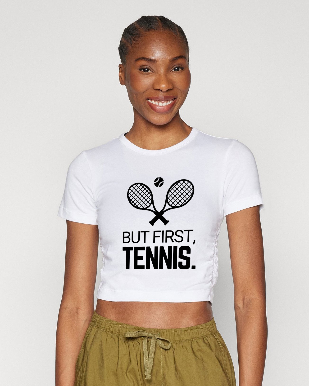 BUT FIRST, TENNIS - Crop Top