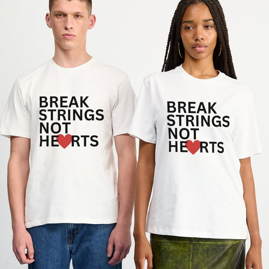 BREAK STRINGS NOT HEARTS - Tennis Basic Tee