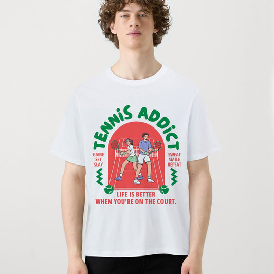 TENNIS ADDICT 2 - Tennis Basic Tee