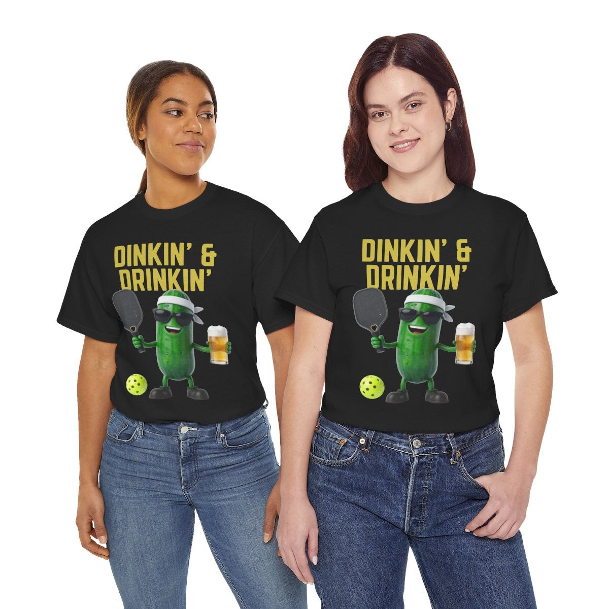 DINKIN' & DRINKIN'- Pickleball (Basic Tee)