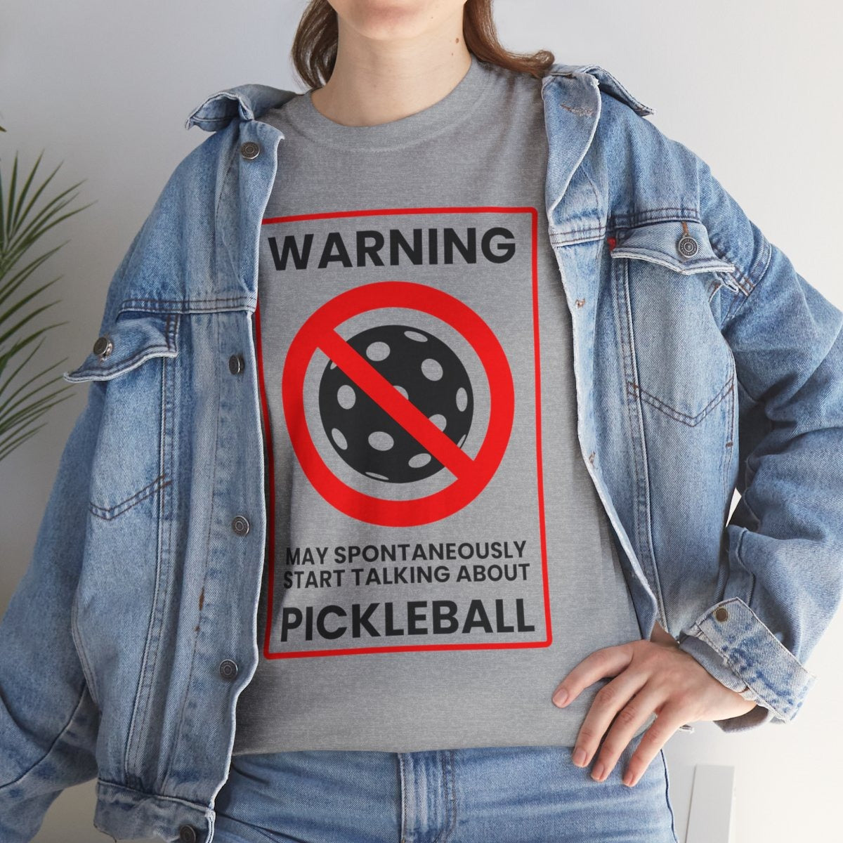 WARNING PICKLEBALL - Pickleball (Basic Tee)
