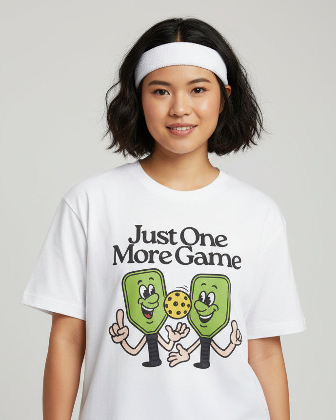 JUST ONE MORE GAME - Pickleball (Basic Tee)