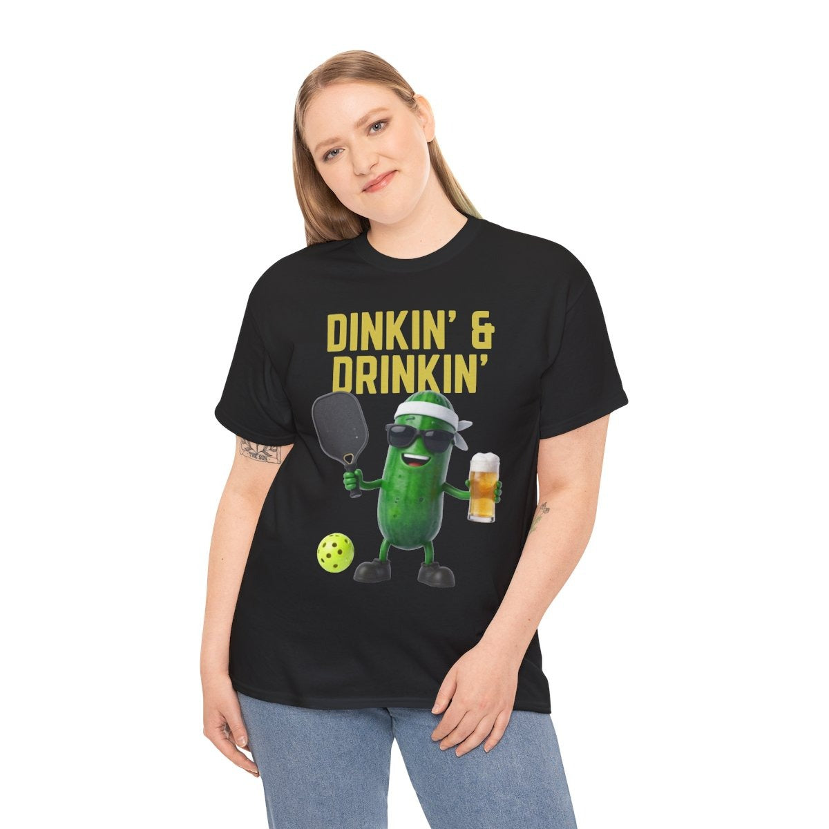 DINKIN' & DRINKIN'- Pickleball (Basic Tee)