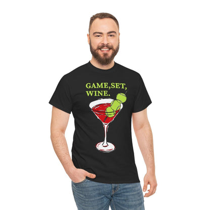 GAME, SET, WINE - Tennis (Basic Tee)