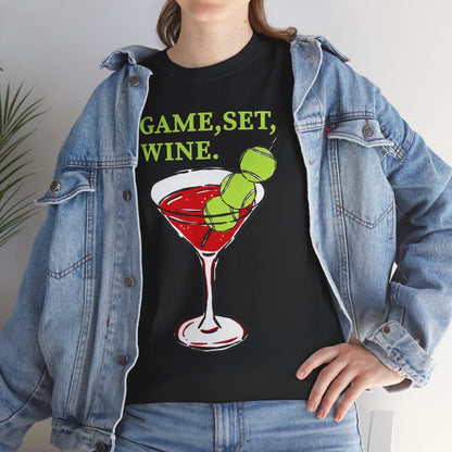 GAME, SET, WINE - Tennis (Basic Tee)