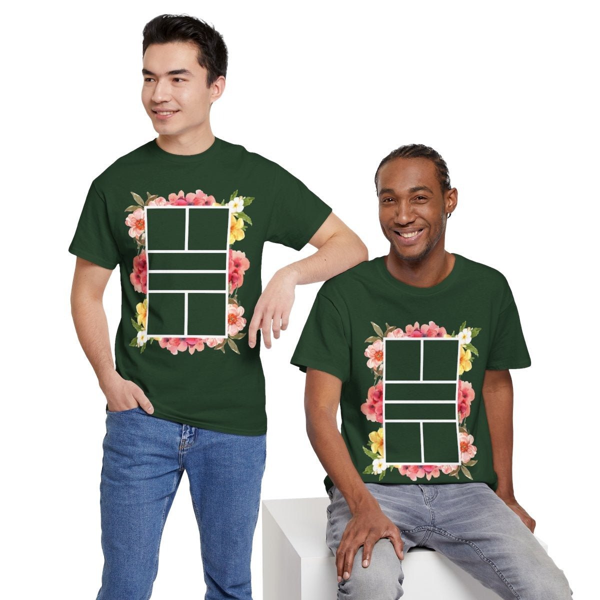 PICKLEBALL FLORAL - Pickleball (Basic Tee)
