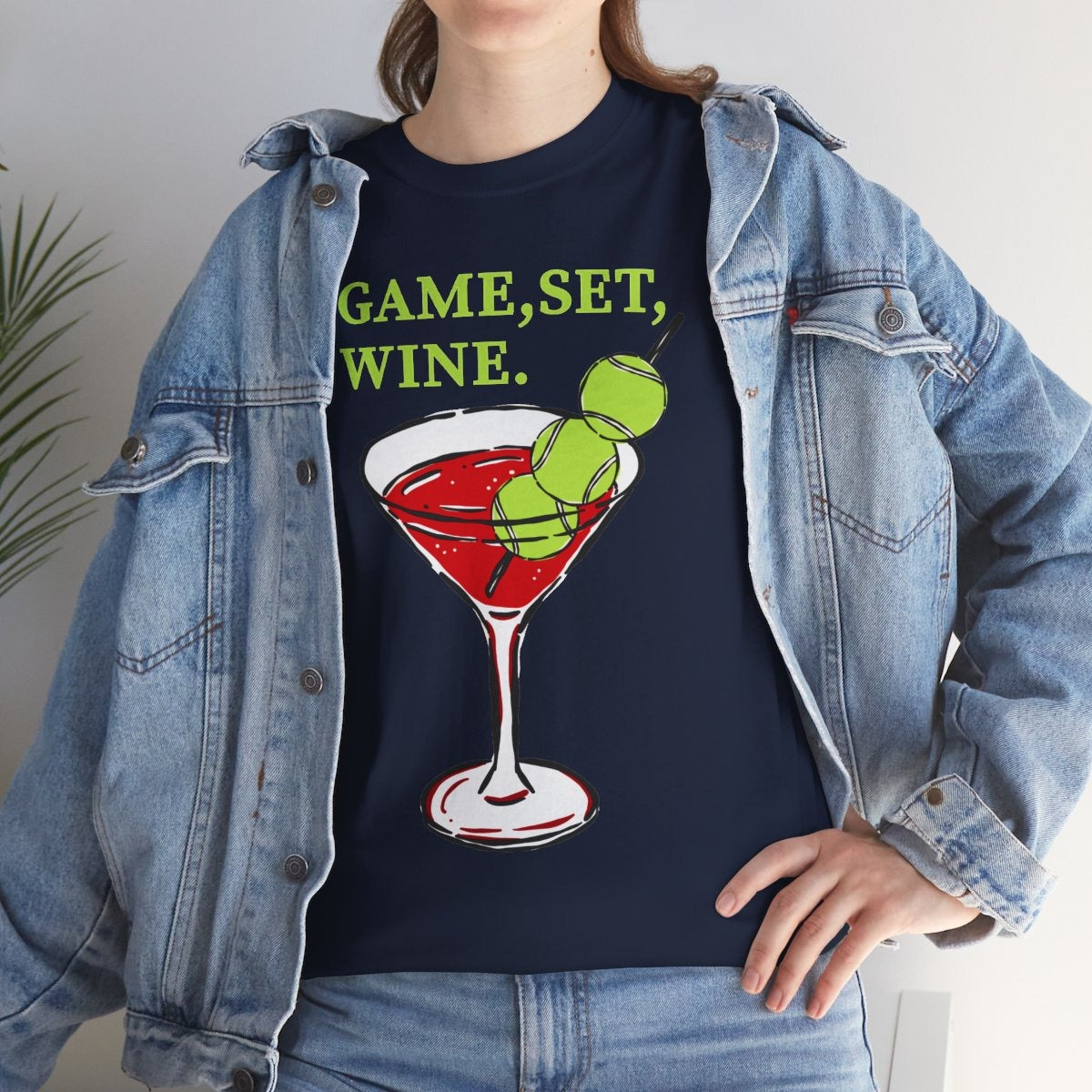 GAME, SET, WINE - Tennis (Basic Tee)