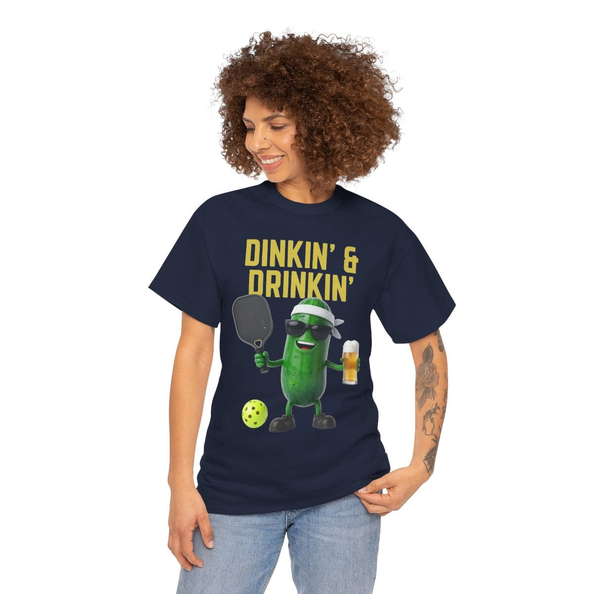 DINKIN' & DRINKIN'- Pickleball (Basic Tee)