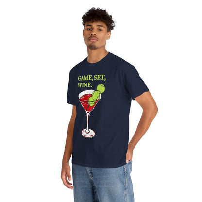 GAME, SET, WINE - Tennis (Basic Tee)