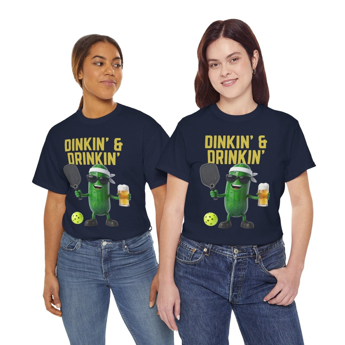 DINKIN' & DRINKIN'- Pickleball (Basic Tee)