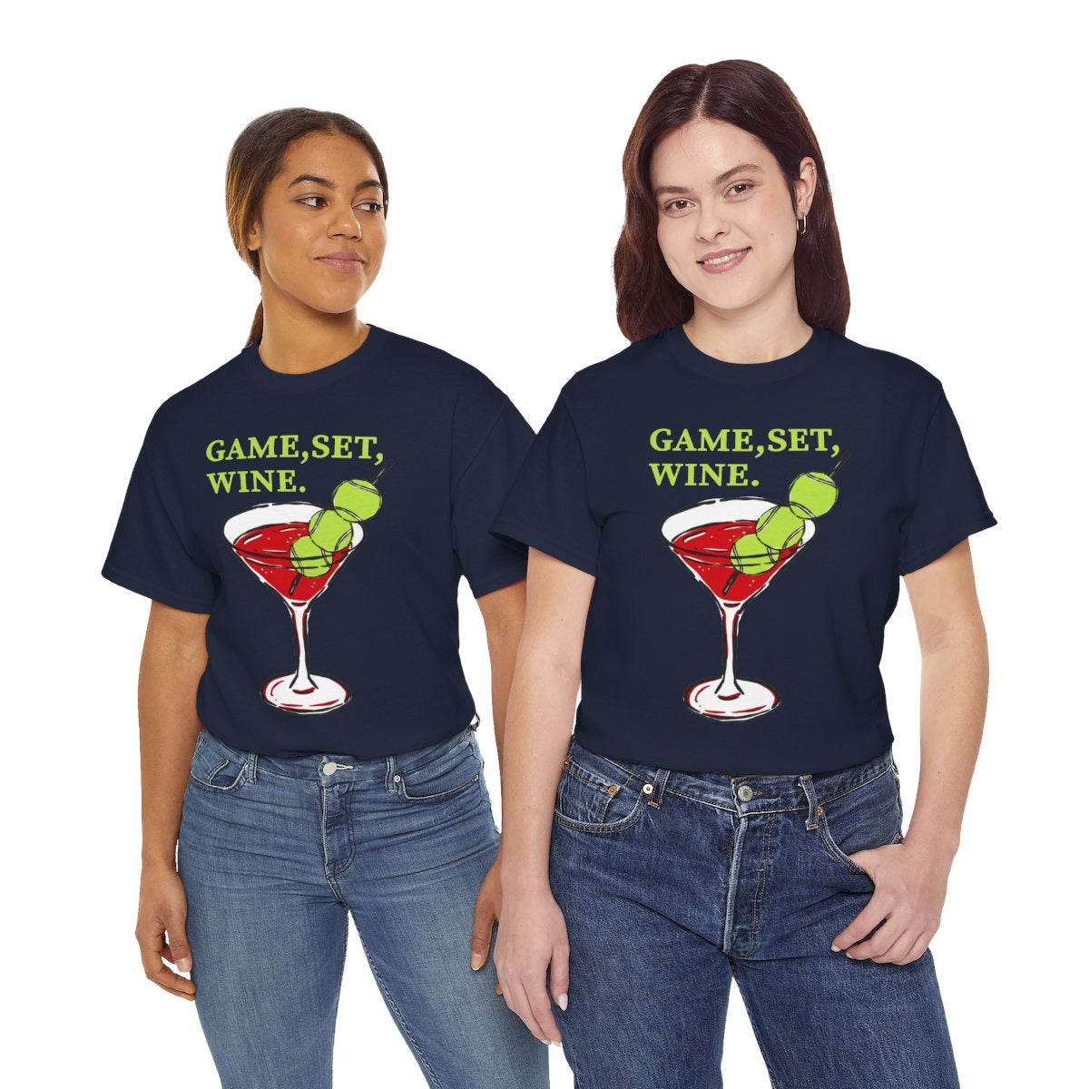 GAME, SET, WINE - Tennis (Basic Tee)