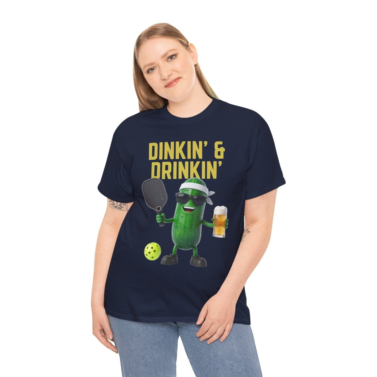 DINKIN' & DRINKIN'- Pickleball (Basic Tee)
