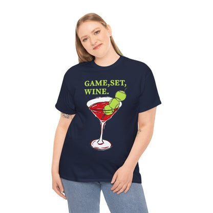 GAME, SET, WINE - Tennis (Basic Tee)