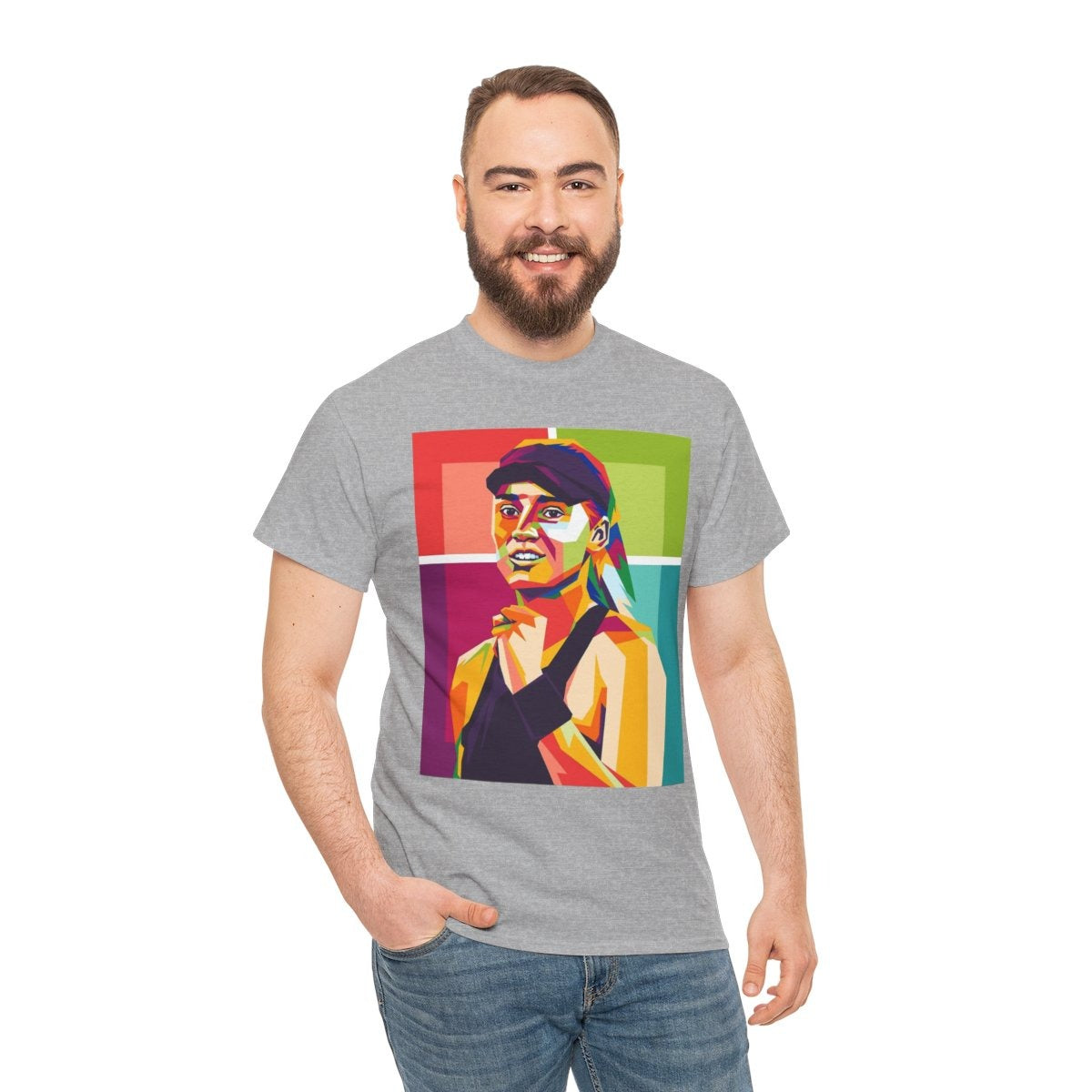 ELENA RYBAKINA 1 - Tennis (Basic Tee)