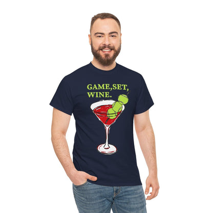 GAME, SET, WINE - Tennis (Basic Tee)