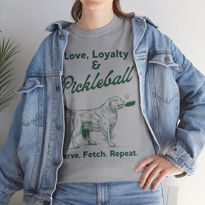 PADDLE & PAWS - Pickleball (Basic Tee)