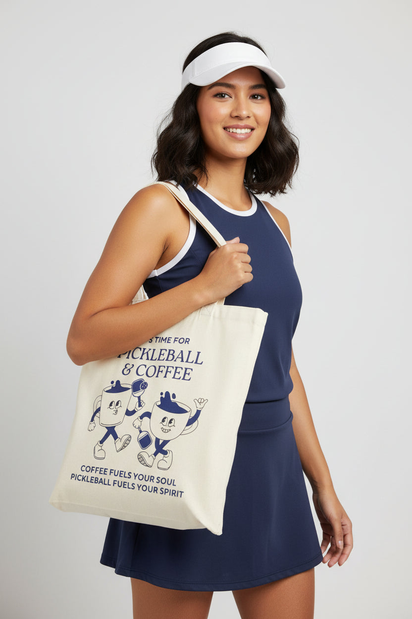 COFFEE & PICKLEBALL 3 - Pickleball (Tote Bag)