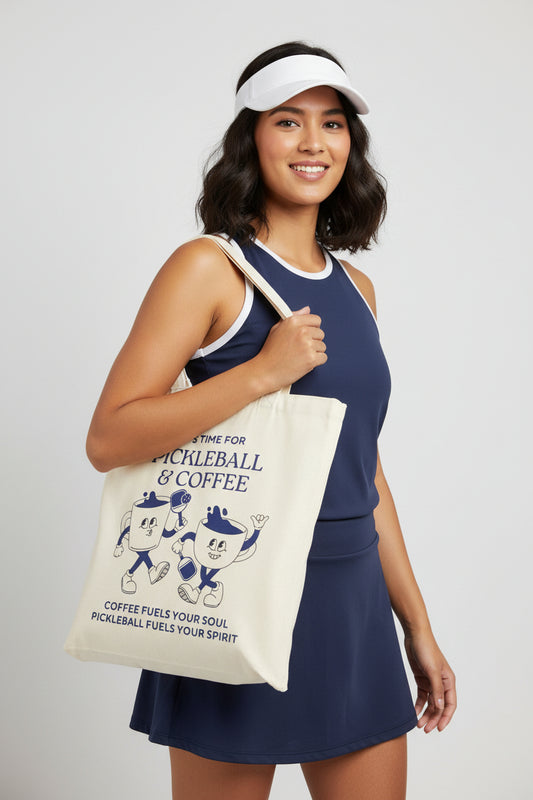 COFFEE & PICKLEBALL 3 - Pickleball (Tote Bag)