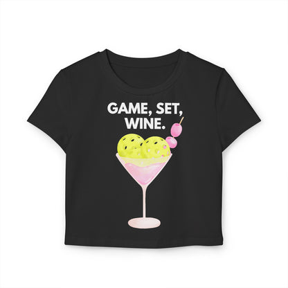 GAME SET WINE - Pickleball (Crop Top)