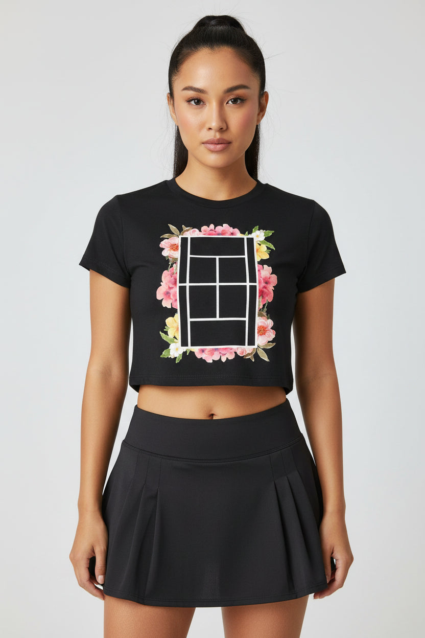 TENNIS FLORAL 1 - Tennis (Crop Top)