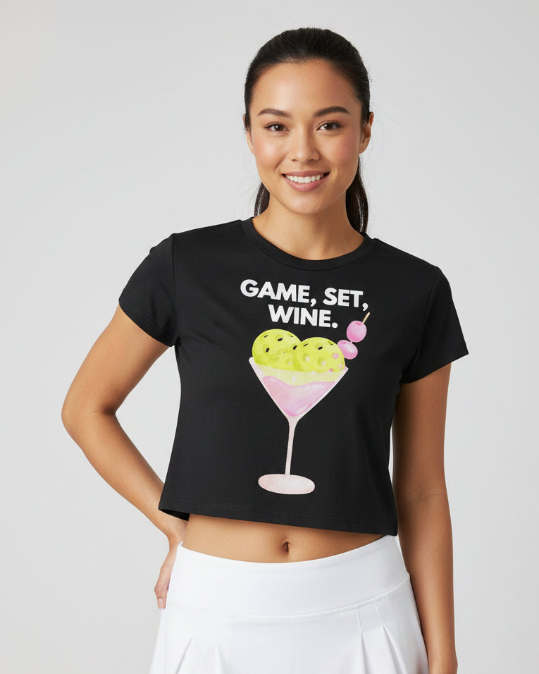 GAME SET WINE - Pickleball (Crop Top)
