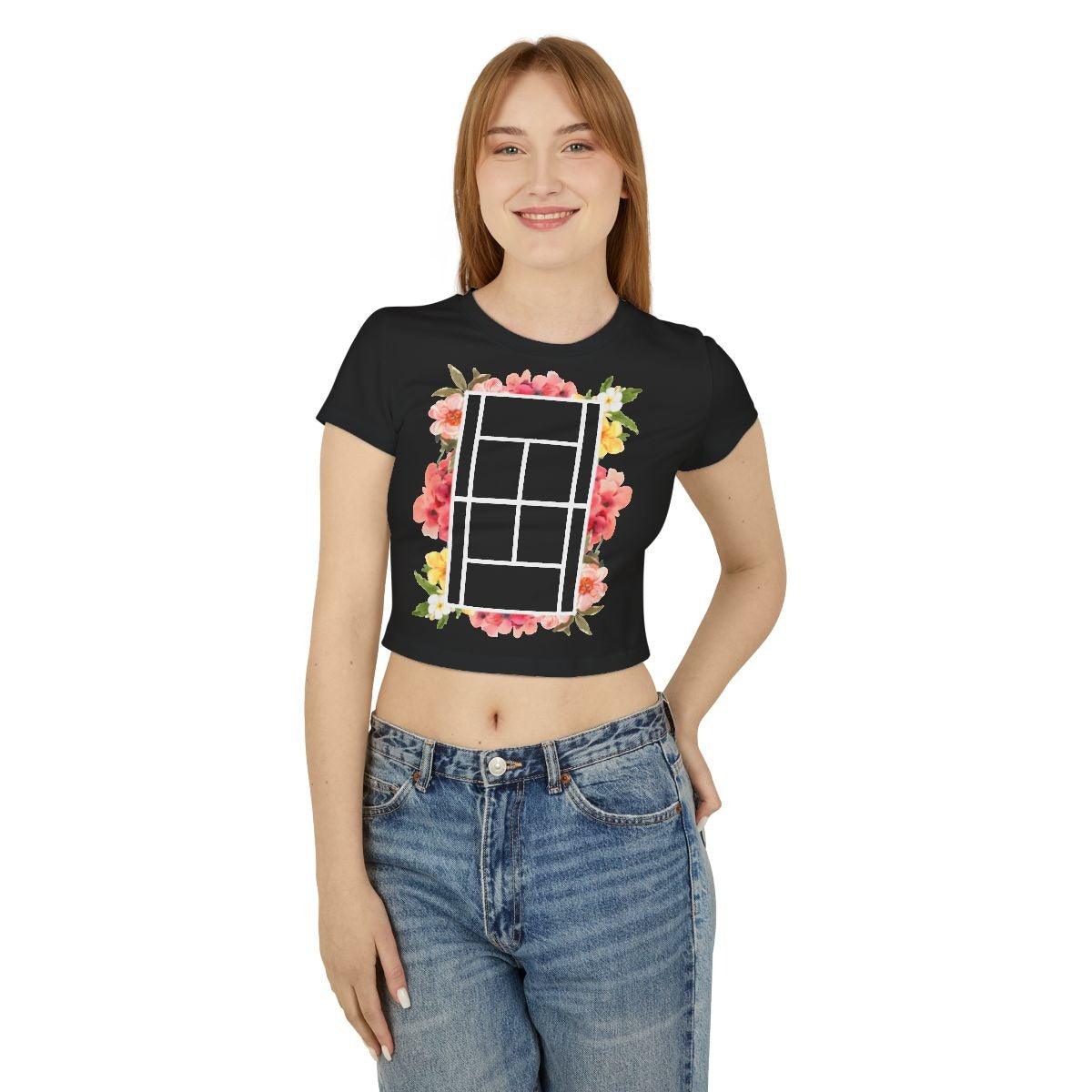 TENNIS FLORAL 1 - Tennis (Crop Top)