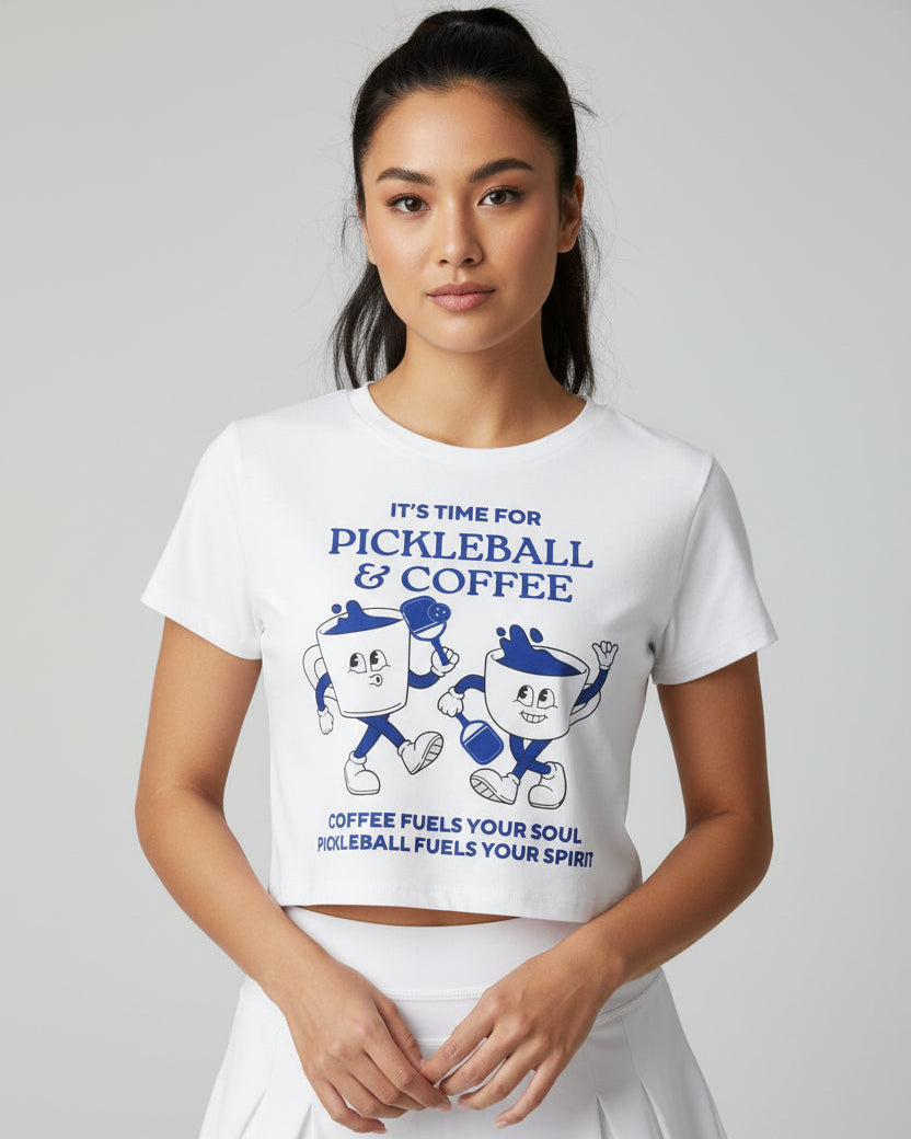 COFFEE & PICKLEBALL 3 - Pickleball (Crop Top)