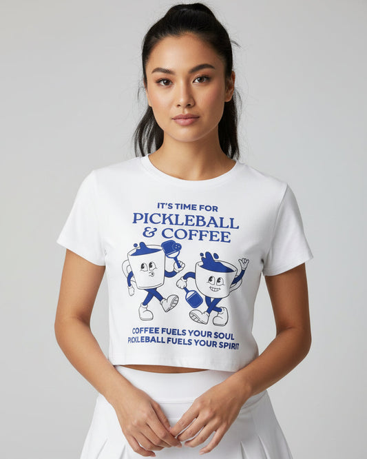COFFEE & PICKLEBALL 3 - Pickleball (Crop Top)