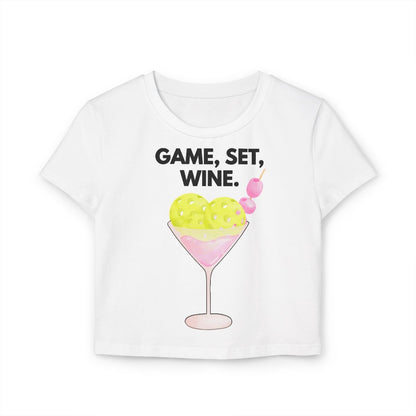 GAME SET WINE - Pickleball (Crop Top)