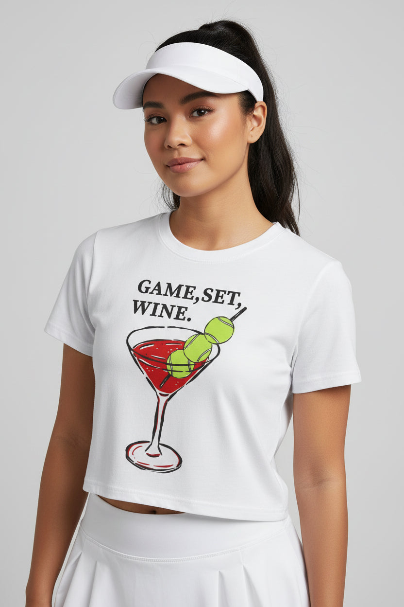 GAME, SET, WINE - Tennis (Crop Top)