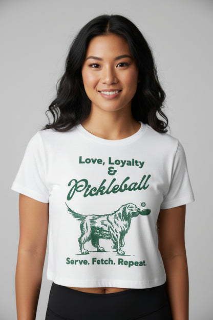 PADDLE & PAWS - Pickleball (Crop Top)
