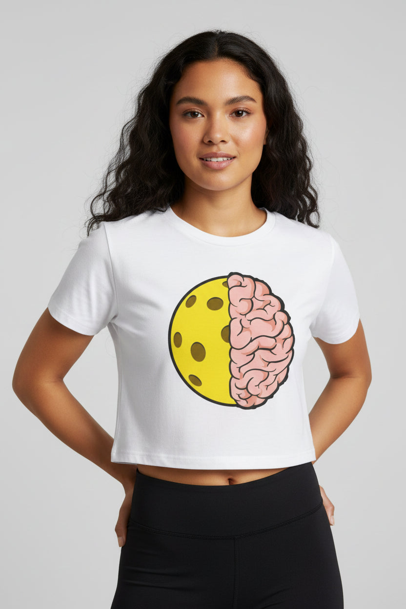 PICKLEBALL BRAIN - Pickleball (Crop Top)