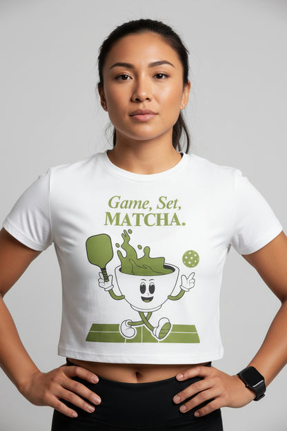 GAME, SET, MATCHA - Pickleball (Crop Top)