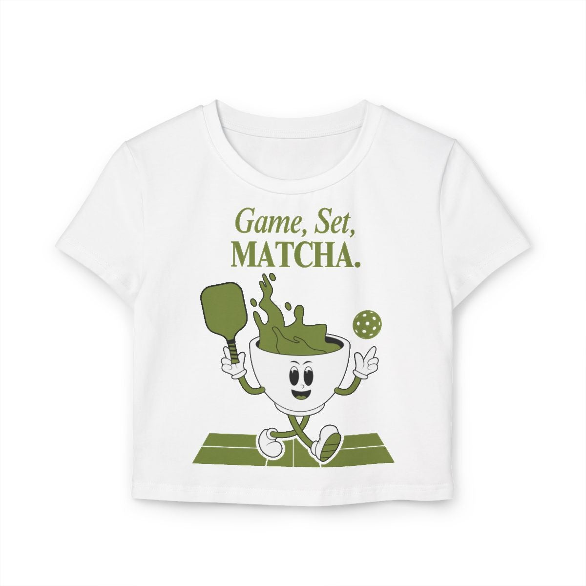 GAME, SET, MATCHA - Pickleball (Crop Top)