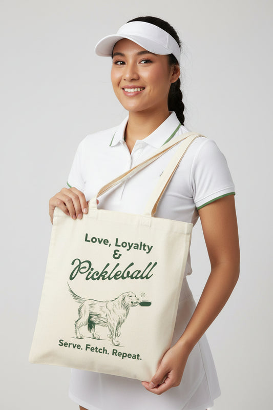 PADDLE & PAWS - Pickleball (Tote Bag)