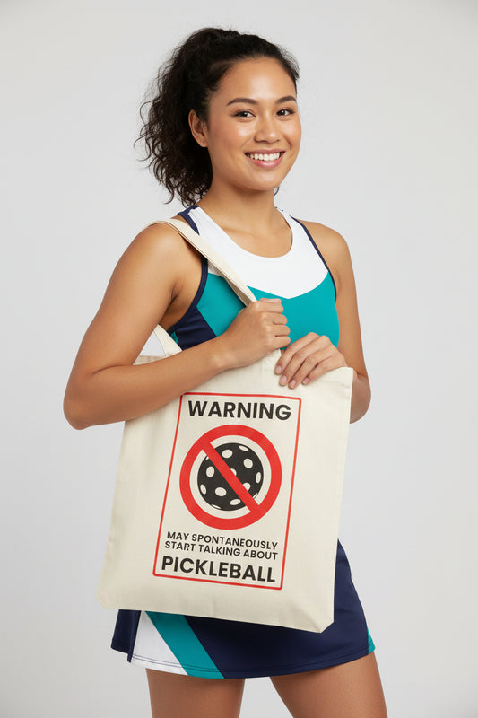 WARNING PICKLEBALL - Pickleball (Tote Bag)