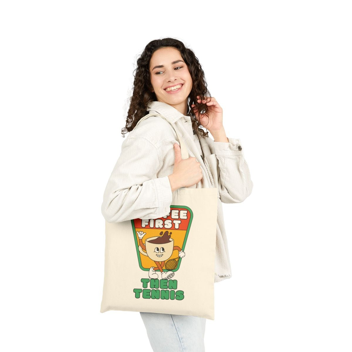 COFFEE FIRST THEN TENNIS 2 -Tennis (Tote Bag)
