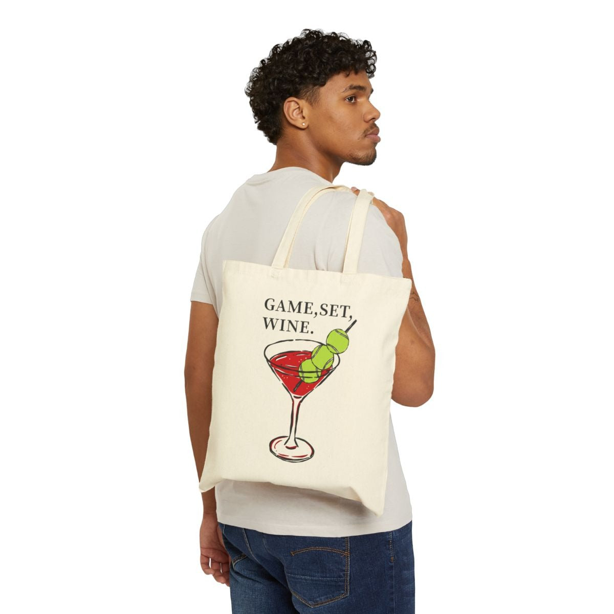 GAME, SET, WINE - Tennis (Tote Bag)