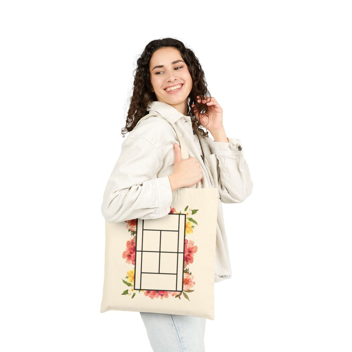 TENNIS FLORAL 1 - Tennis (Tote Bag)