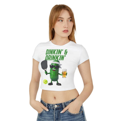 DINKIN' & DRINKIN' - Pickleball (Crop Top)