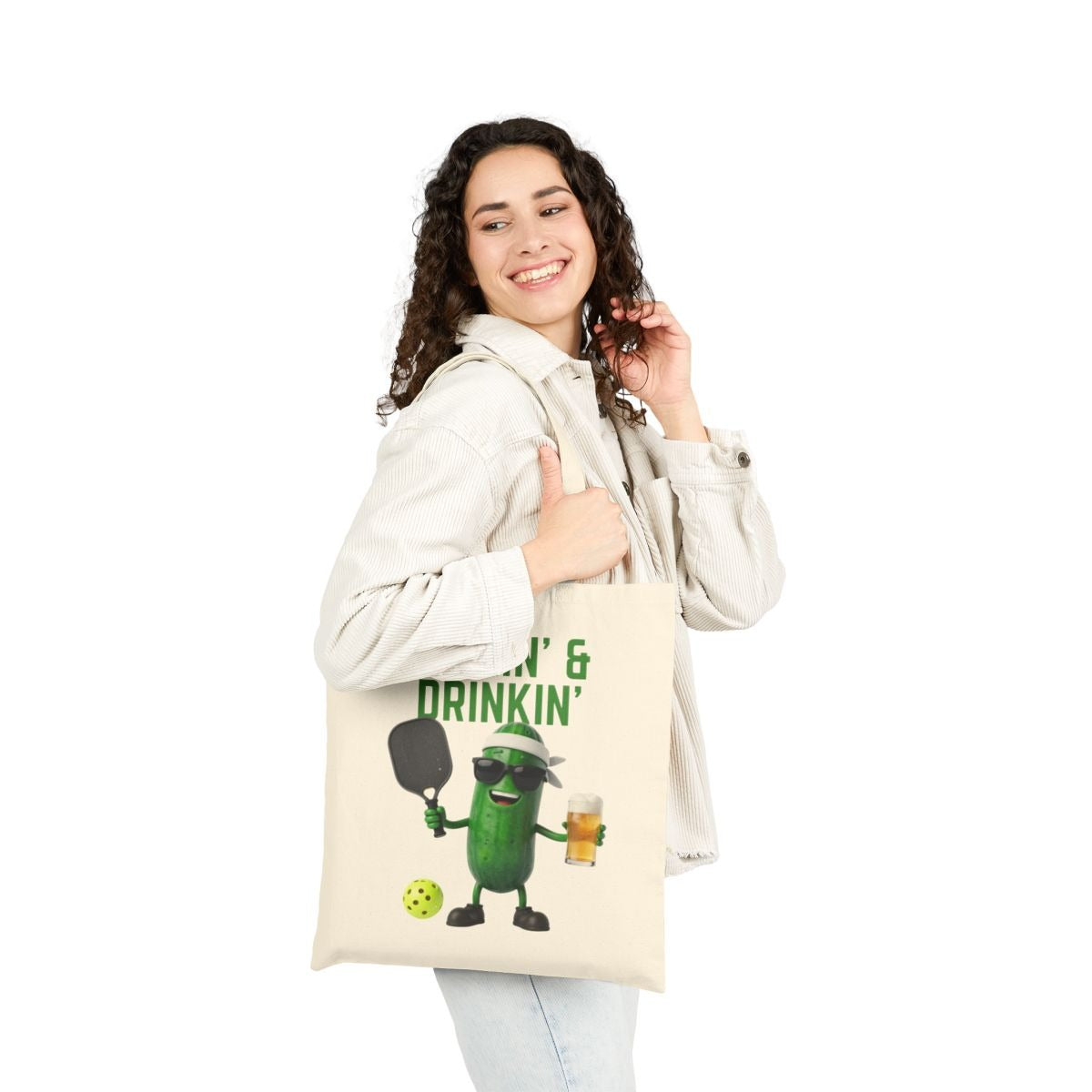 DINKIN' & DRINKIN' - Pickleball (Tote Bag)