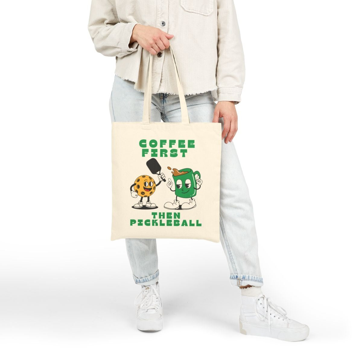 COFFEE FIRST 2 - Pickleball (Tote Bag)